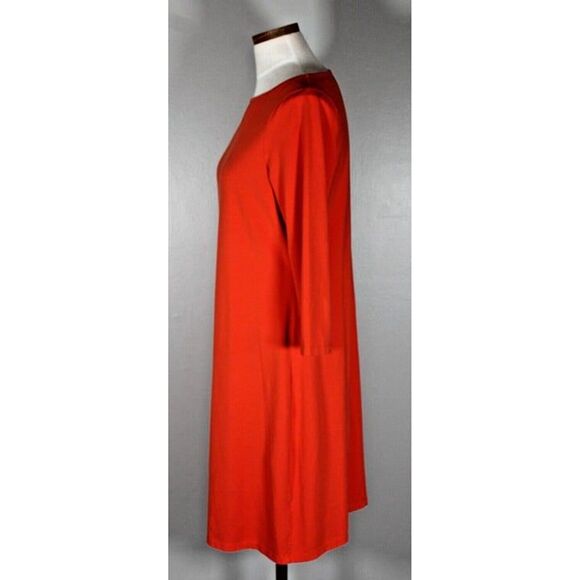 Garnet Hill Burnt Orange 3/4 Sleeve Medium Casual Dress Knit - Picture 3 of 11